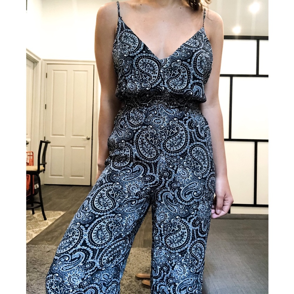 F21 Paisley Cami Jumpsuit